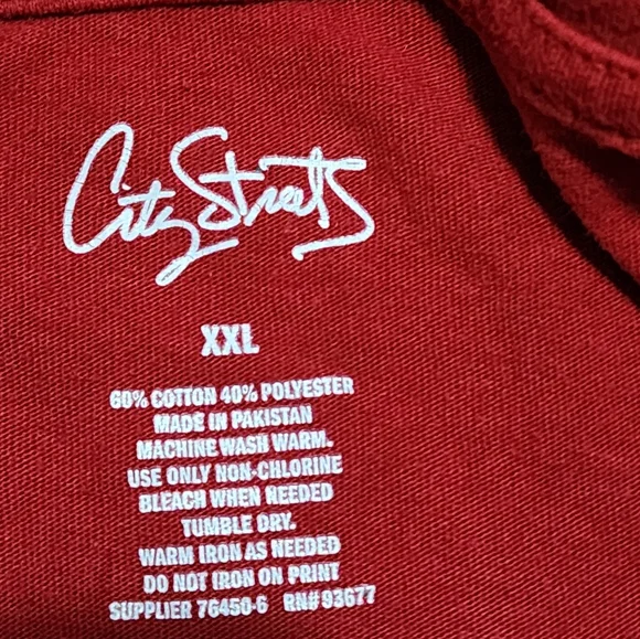 City Streets Red Short Sleeve Tee USA Design - Picture 4 of 5